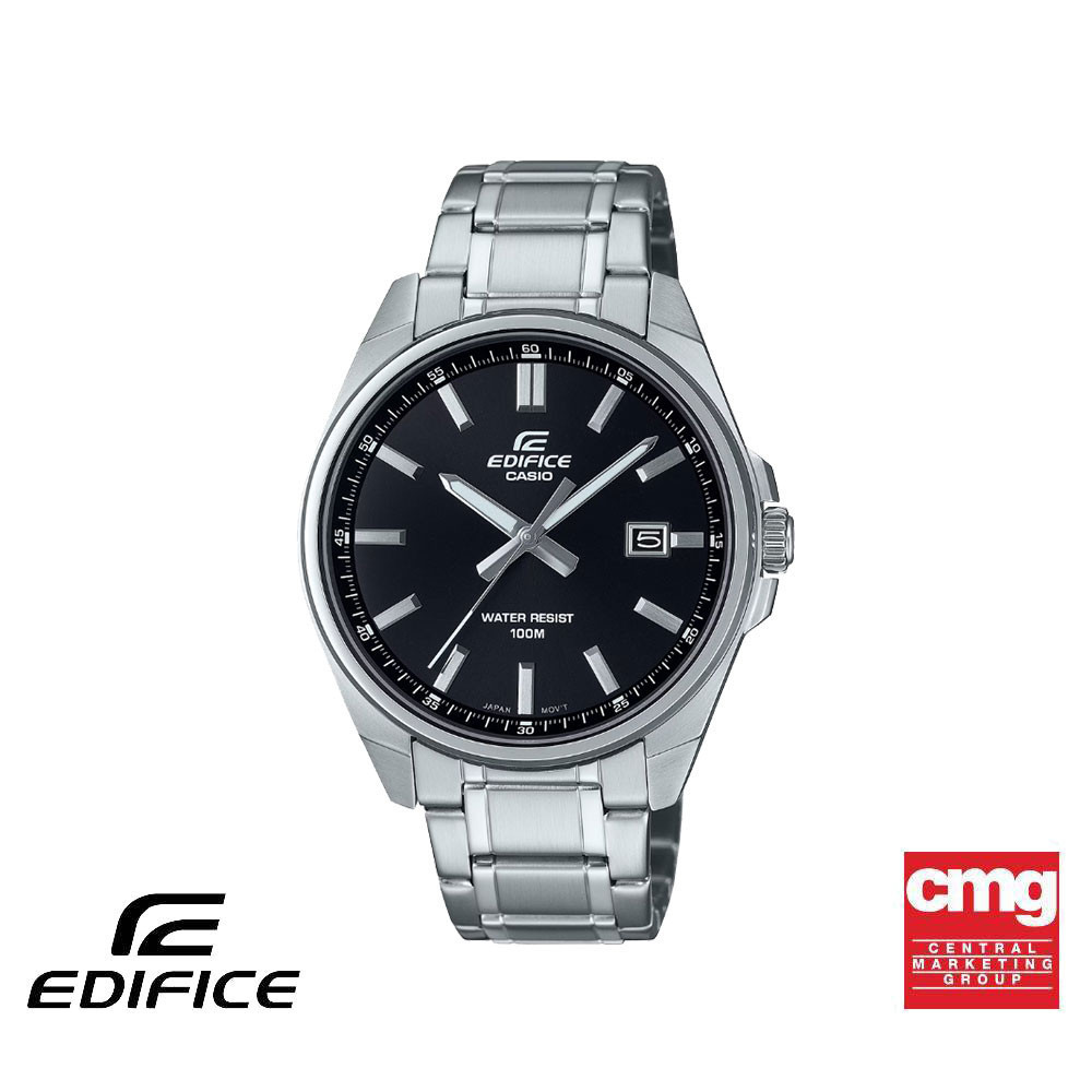 CASIO นาฬิกาข้อมือผู้ชาย EDIFICE รุ่น EFV-150D-1AVUDF วัสดุสเตนเลสสตีล สีดำ