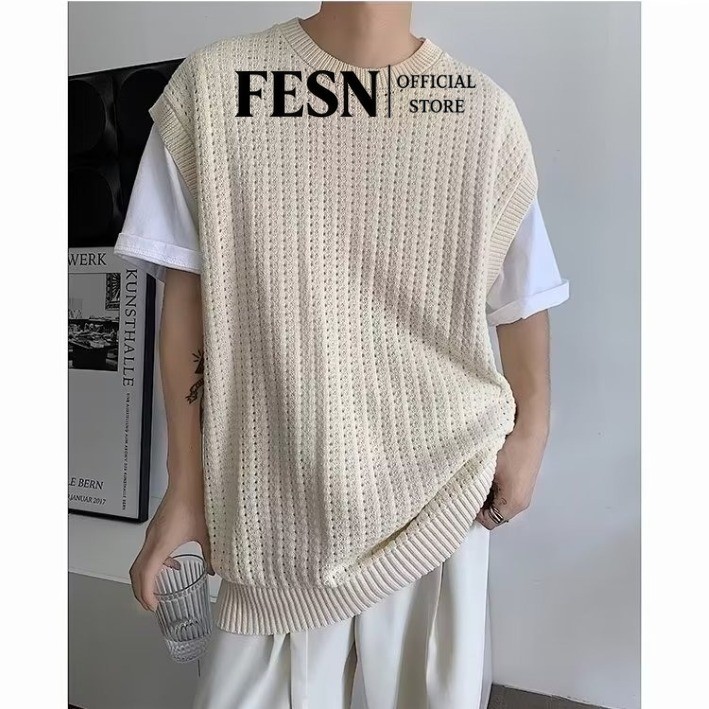 เสื้อยืดแขนกุด เปิดไหล่ ทรงหลวม ระดับไฮเอนด์ สีพื้น