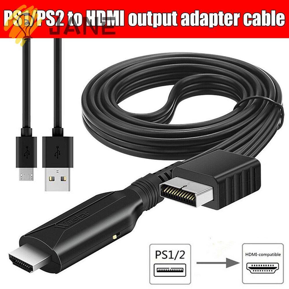 JANE Audio Video Converter Cable Full HD Full HD Cable Adapte HD Converter PS2 เป็น HDMI-compatibale