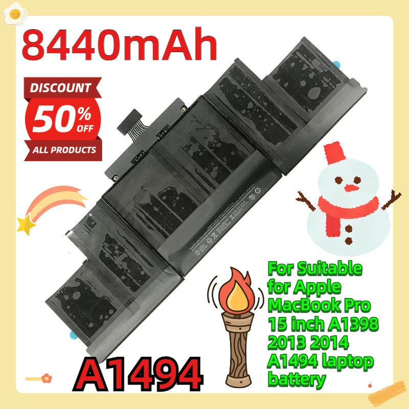 สําหรับแบตเตอรี่แล็ปท็อป Apple MacBook Pro 15 นิ้ว A1398 2013 2014 A1494