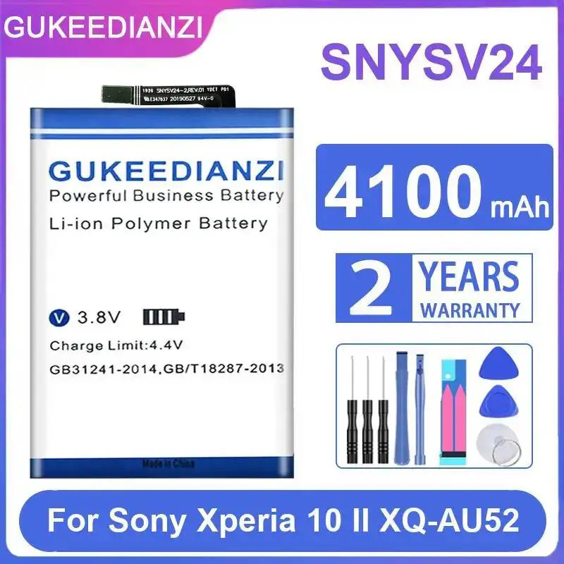 ปลอดภัย SNYSV24 ติดทนนานสําหรับ Sony Xperia 10 II XQ-AU52 แบตเตอรี่โทรศัพท์มือถือ 4100mAh