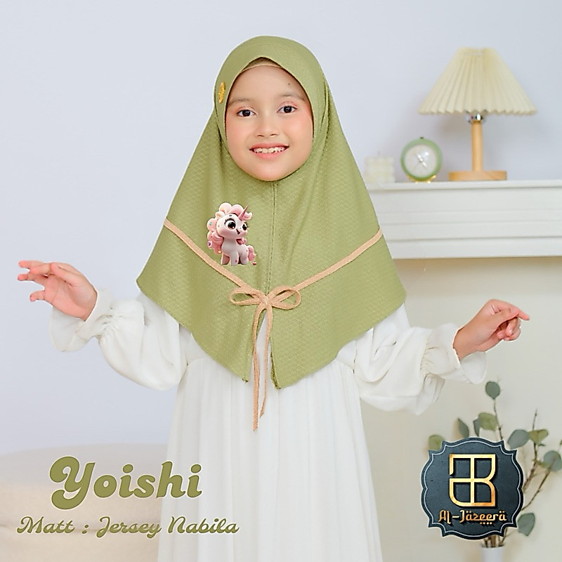 HIJAB ทันทีสําหรับ CHILDREN Al-JAZEERA YOSHI UNICORN PONY COOL สวมใส่สบาย ORIGINAL AL-JAZEERA