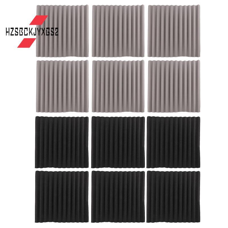 Hzsbckjyxgs212 ชิ้นกระดานโฟมอะคูสติก,Studio Wedge Tile,โฟมอะคูสติก Soundproof Pyramid Studio Treatme