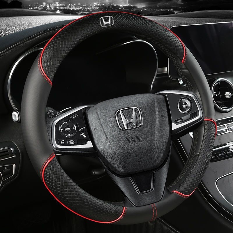 Honda หนังพวงมาลัยรถสําหรับ Accord City Civic Brio Jazz Freed CR-V HR-V หยก Odyssey อุปกรณ์เสริม