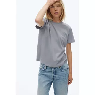 H&M(เอชแอนด์เอ็ม) เสื้อยืดคอตตอน Women Cotton T-shirt 0963662_6