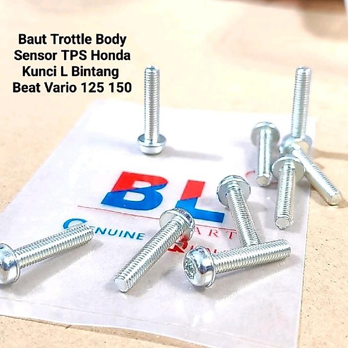 (10 ชิ้น) น๊อตปีกผีเสื้อตัวเซ็นเซอร์ TPS, คีย์ดาวรูปตัว L, Honda beat Vario 125/150