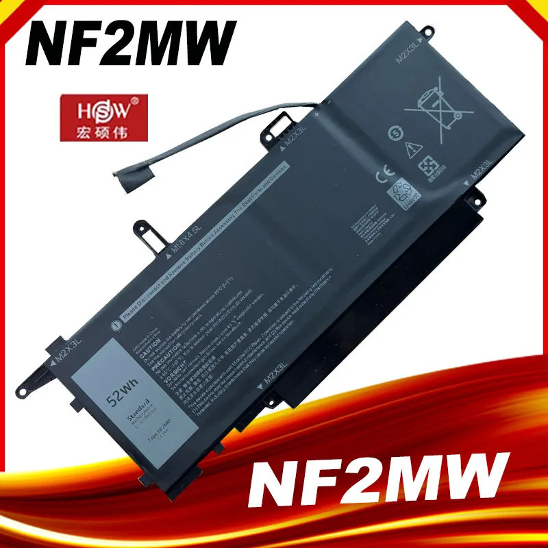 ใหม่ NF2MW แบตเตอรี่แล็ปท็อปสําหรับ Dell Latitude 7400 2-in-1 9410 2-in-1 Serie 02K0CK 0C76H7 0CHWV6