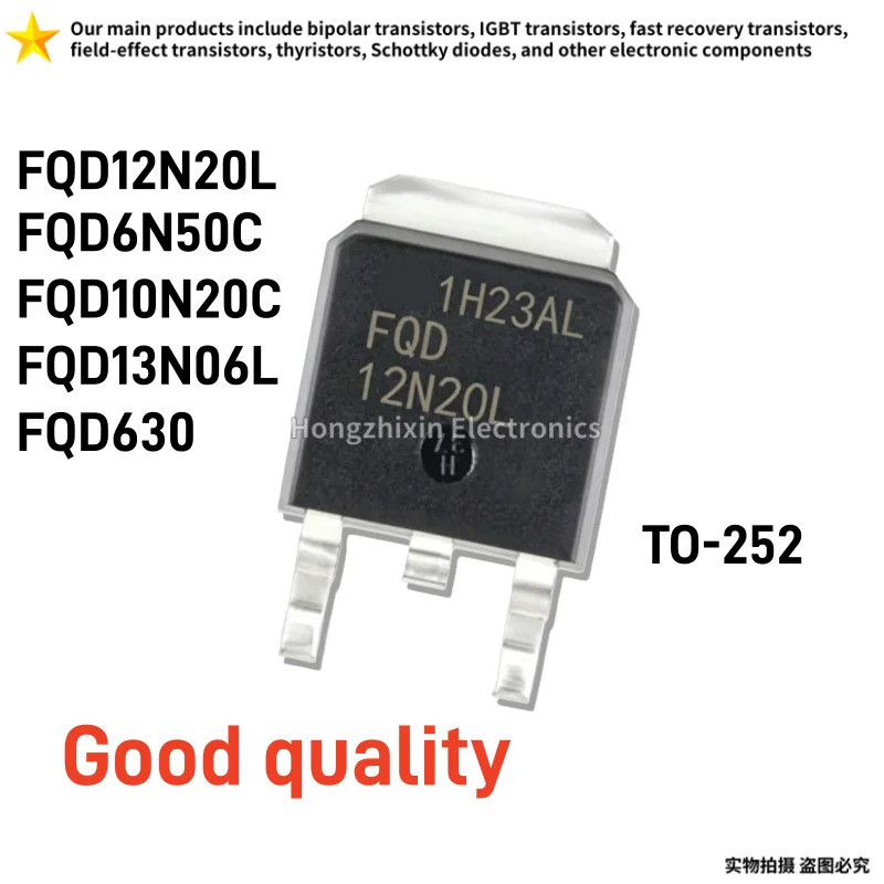 5PCS FQD12N20L 12N20L FQD6N50C 6N50C FQD10N20C 10N20C FQD13N06L 13N06L FQD630 TO-252 Field Effect ทร