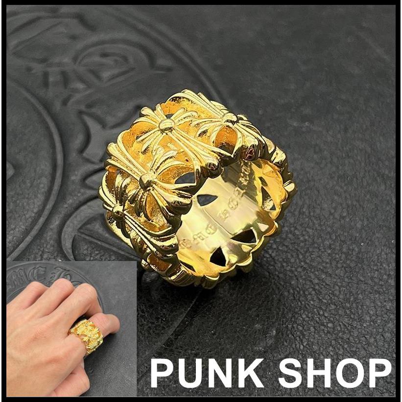 CH แหวน 22K Gold-Plated Classic Golden Tombstone Ring 007 3844