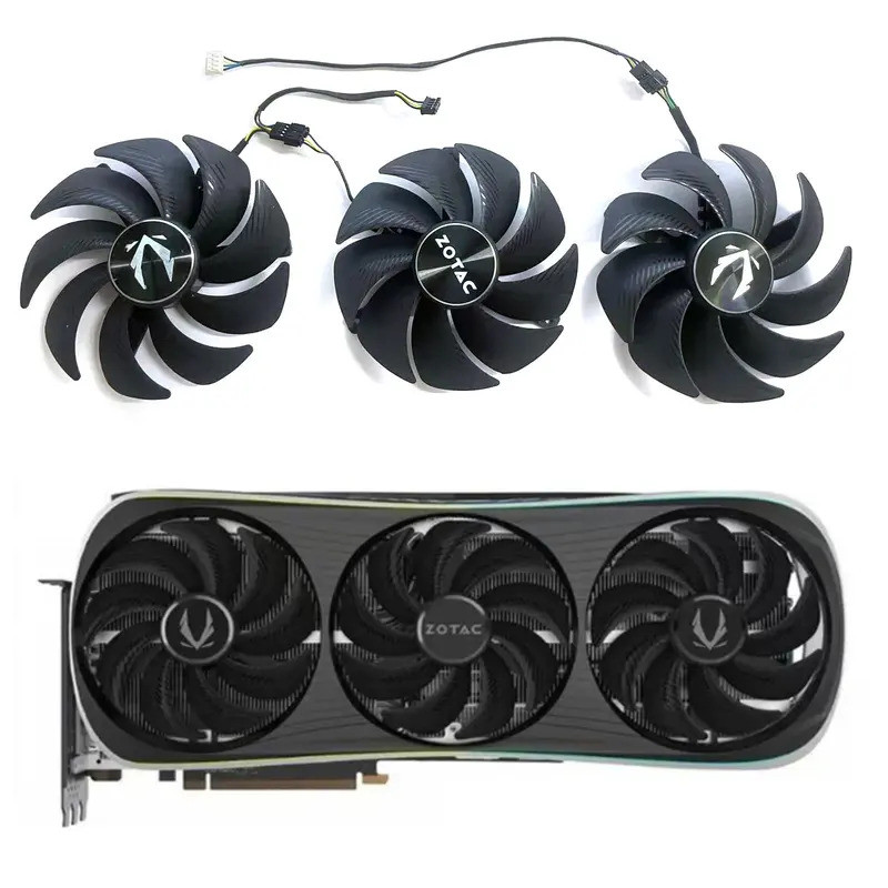 * Original GAH3S2H GAA3S2H RTX4080 4090 พัดลม GPU สําหรับ ZOTAC GeForce RTX4080 super 4090 AMP EXTRE