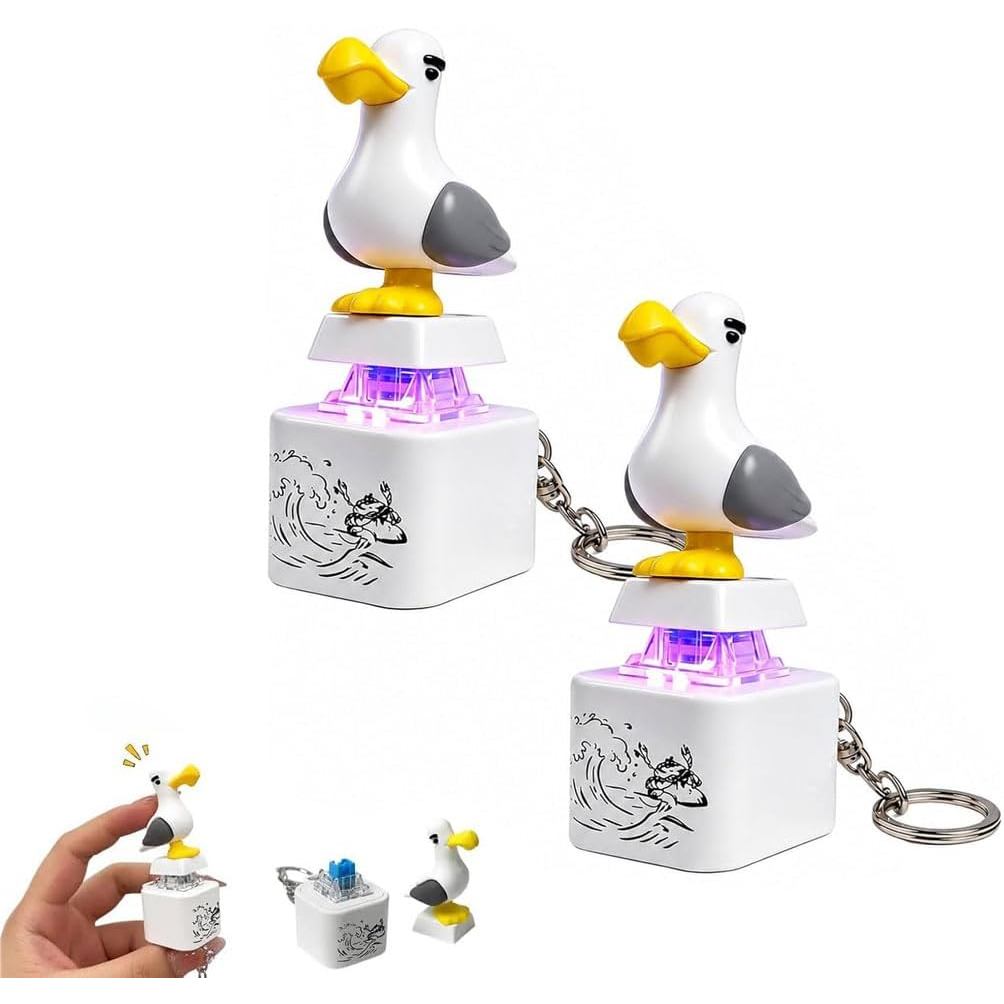 พวงกุญแจปุ่มเสียงเหมือง Seagull, พวงกุญแจอิเล็กทรอนิกส์แบบมีไฟที่เปิดใช้งานด้วยเสียง Mine Little Bird, ตัวคลิกอยู่ไม่สุขแบบชาร์จได้, ของเล่นอยู่ไม่สุขสําหรับผู้ใหญ่และเด็ก