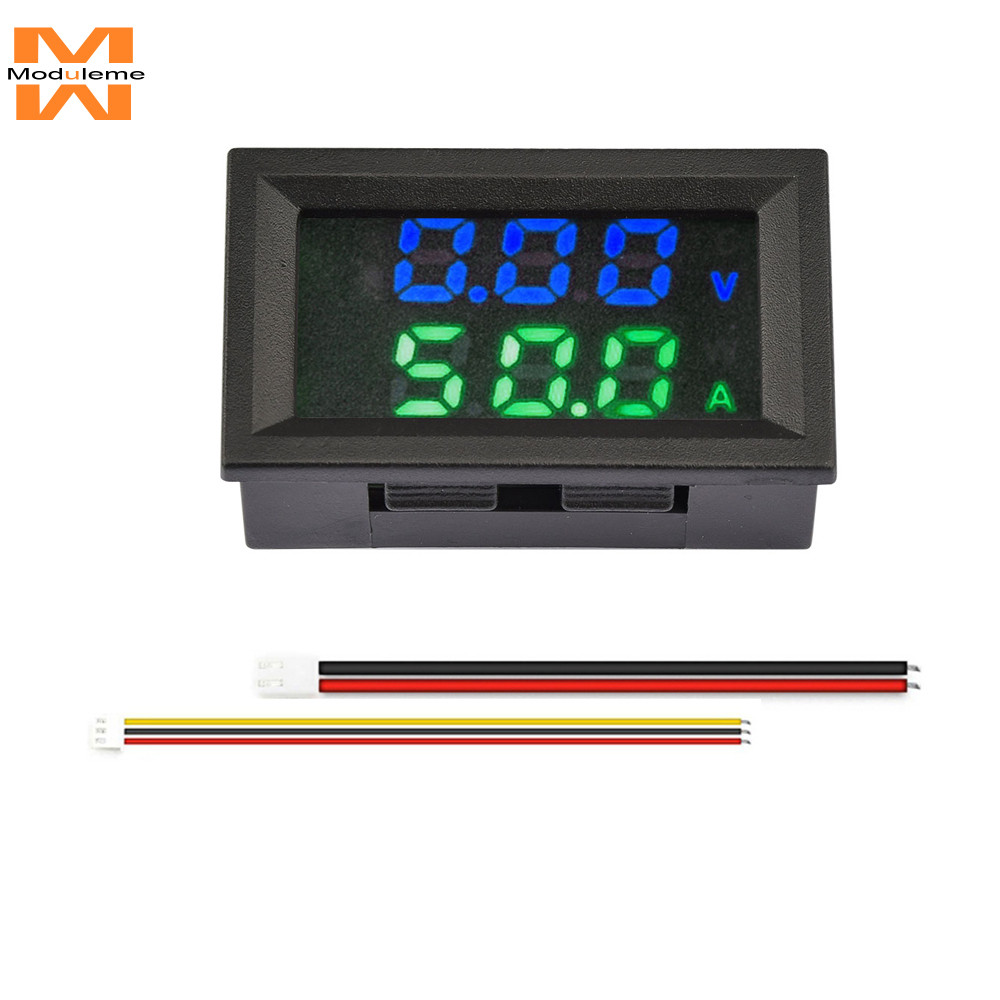 M430 DC4-30V 10A/50A/100A เครื่องวัดแรงดันไฟฟ้าและกระแสมิเตอร์อุณหภูมิ 0-100V