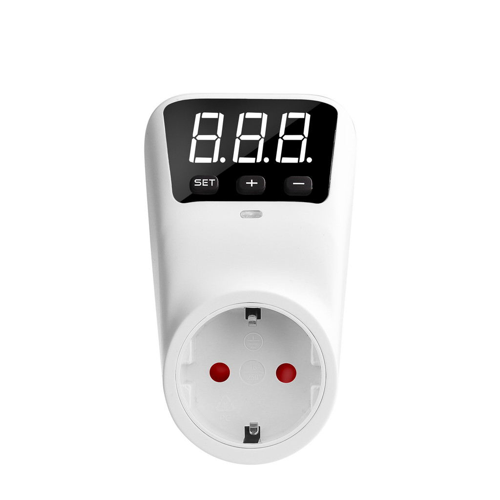 EU Plug Digital Display Voltage Protector Socket, Adjustable Over Under Voltage & Delay Time Surge P