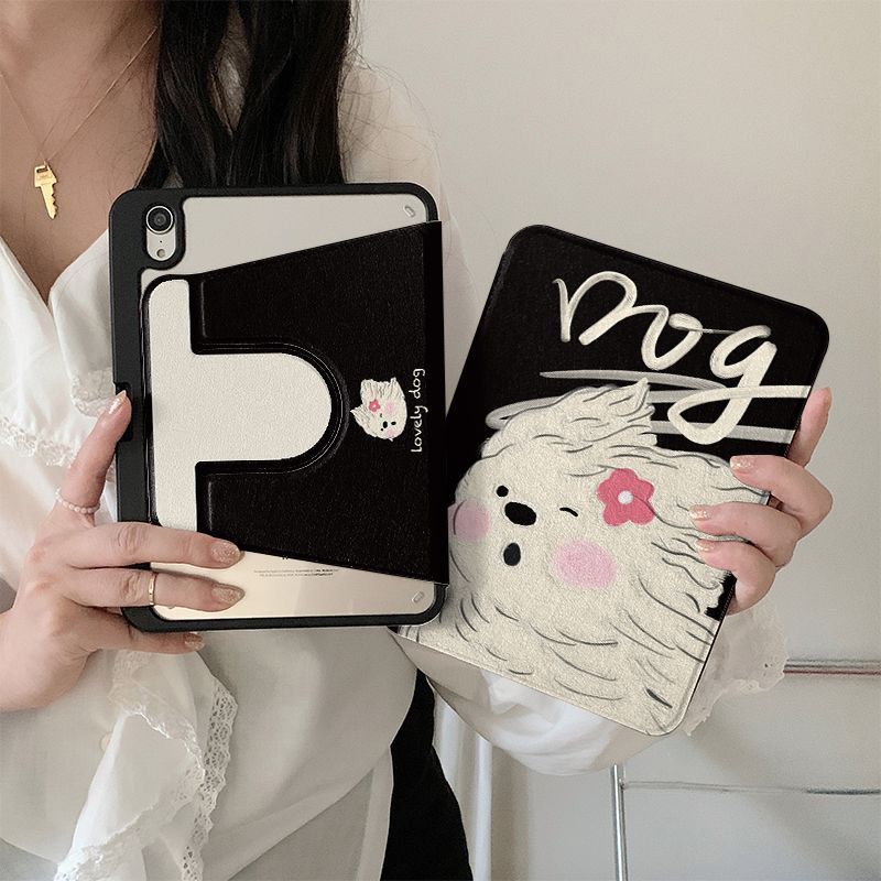 เคส Samsung Galaxy Tab 360 หมุนได้ ฝาพับลายการ์ตูน ตั้งได้ กันกระแทก A8 A9 A11 S6Lite S7 S8 S9 S10