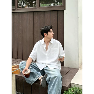 [เบาสบายไร้น้ำหนัก🪶] เสื้อเชิ้ตลำลองชาย ผ้าไหมน้ำแข็ง คล่องตัวขั้นสุด ไม่ยับย่น ทรงสวยอยู่ทรง【กรุงเทพ พร้อมส่ง】