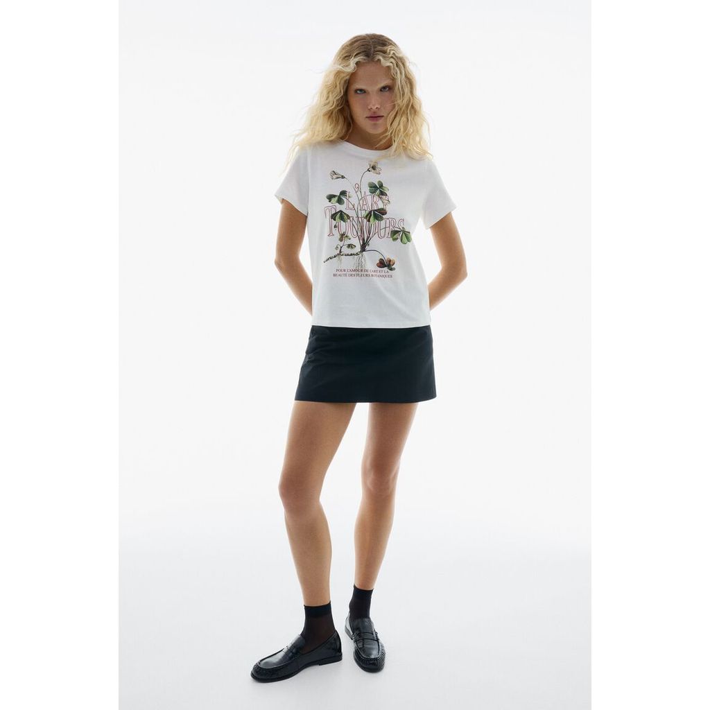H&M(เอชแอนด์เอ็ม) เสื้อยืดคอตตอน ผู้หญิง 1296054_4
