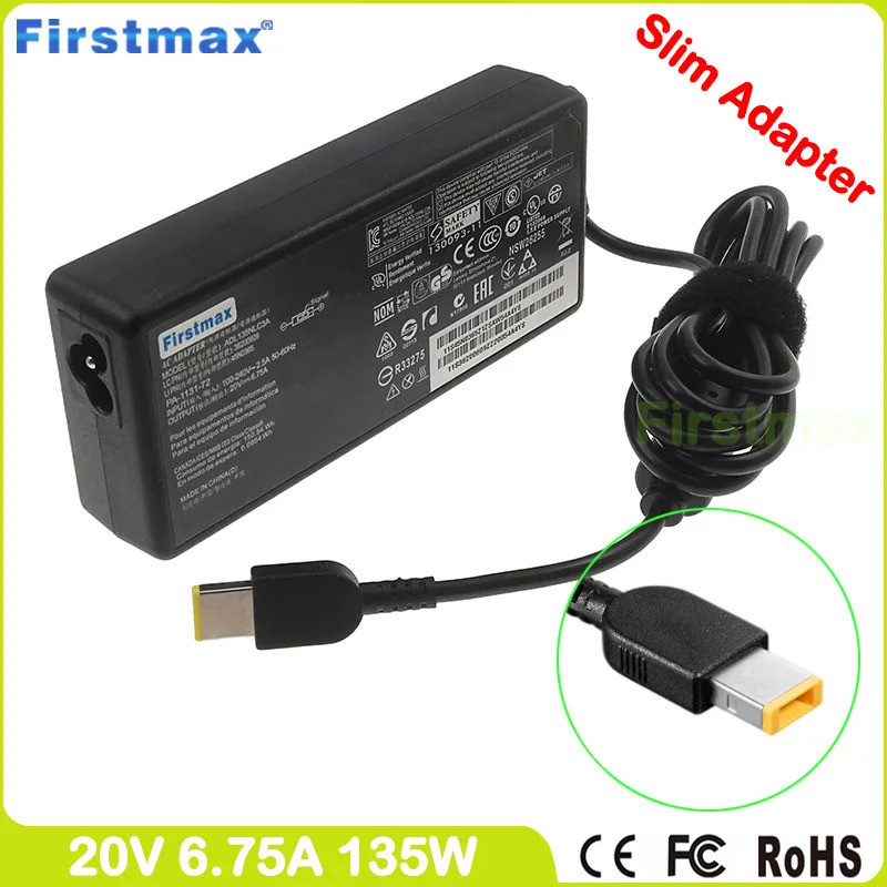 20V 6.75A 135W Slim แล็ปท็อปอะแดปเตอร์ชาร์จสําหรับ Lenovo Y700 Z710 Y50-80 Y50c-ISE Y50P-70-IFI Y70 