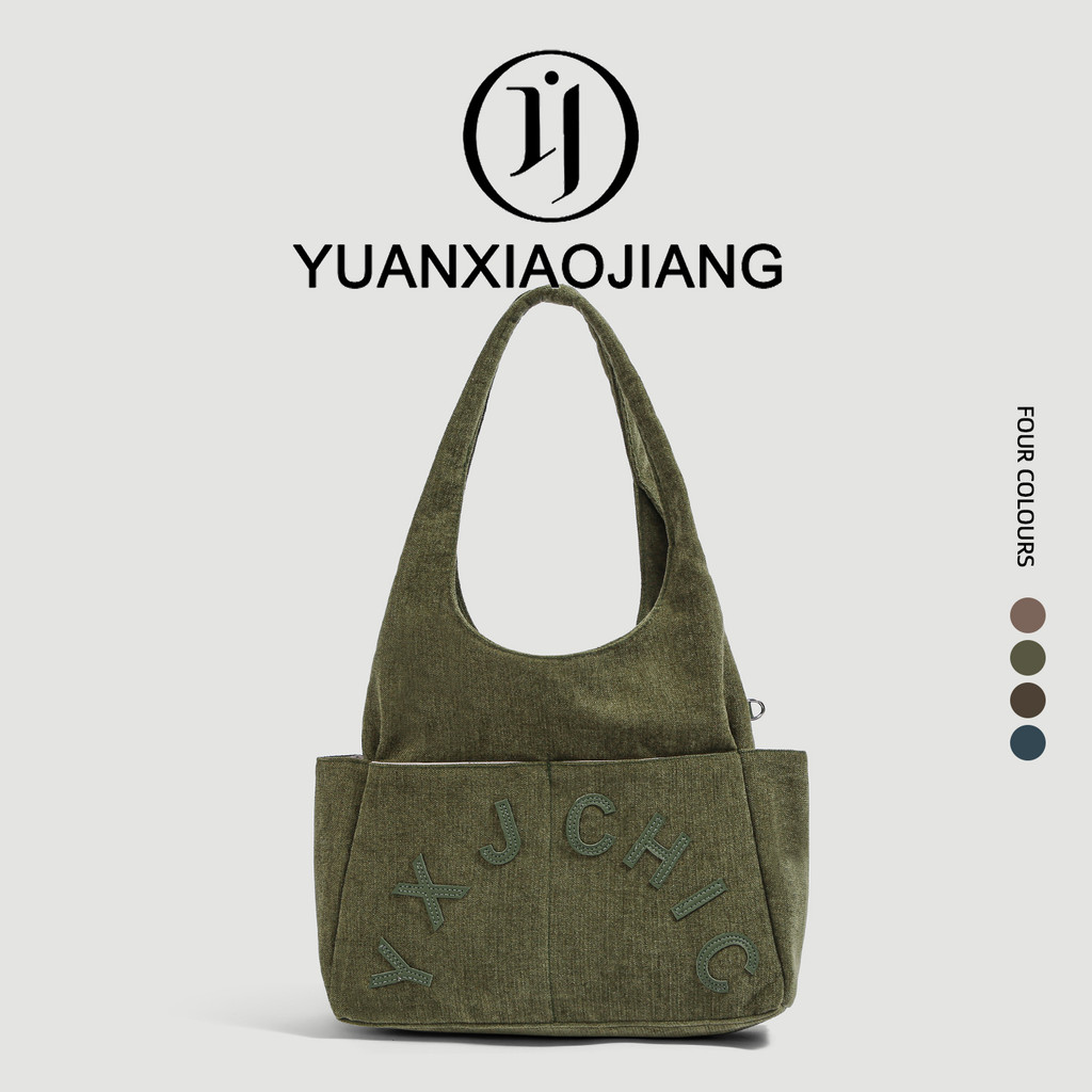 กระเป๋าสะพายข้าง YUANXIAOJIANG ช่องเยอะผ้าดีหนาทนทานแฟชั่นY2Kมาใหม่ล่าสุดน่ารักมาก