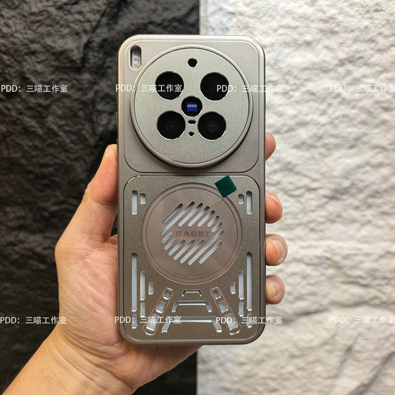 เคสโทรศัพท์สําหรับ vivo x300pro x300s x300 Hollow การกระจายความร้อนน้ําแข็งอลูมิเนียมแม่เหล็กรวมทุกอย่าง Shock @-