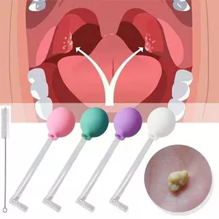 SweetAdore Tonsil Stone Remover เครื่องมือคู่มือสไตล์ Remover ปากทําความสะอาดเครื่องมือ Ear Wax Tonsil หินดูด Ball Manual สไตล์ทําความสะอาด TH