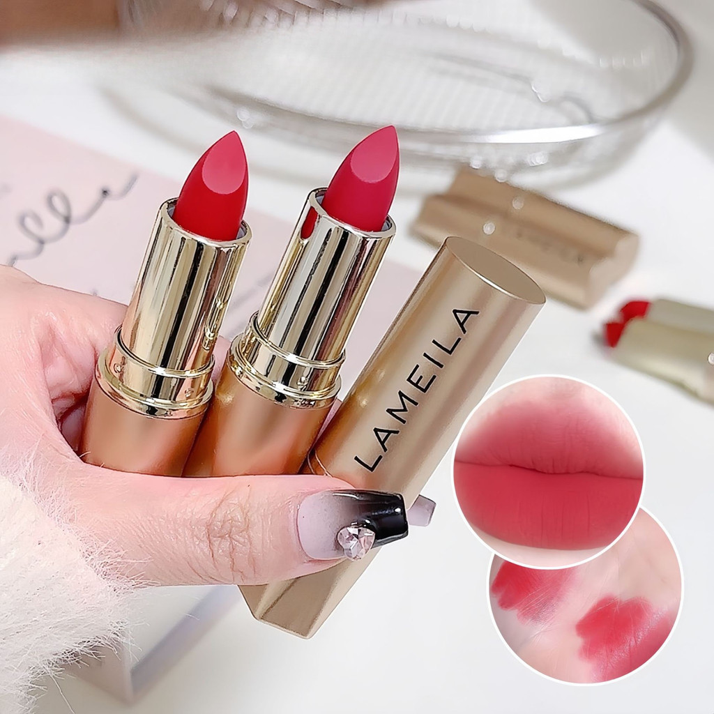 SR-shop:ลิปสติก LAMEILA ลุคแมตต์ สีสันสวยงามมาก เหมาะสำหรับการแต่งหน้าทุกสไตล์