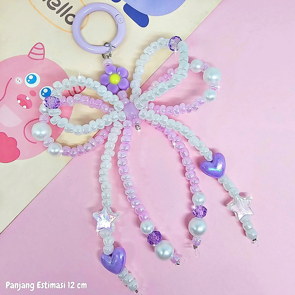 GANTUNGAN Bag Charm พวงกุญแจริบบิ้น Coquette - GK002