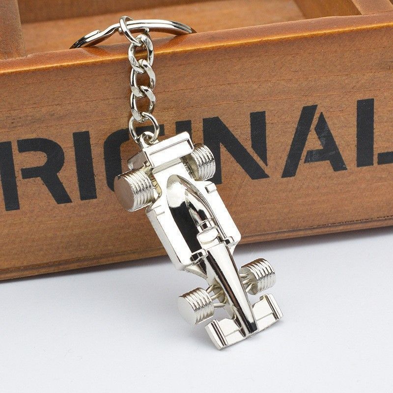 New Racing Car Keychain Car F1 Key Ring Men's Pendant Metal Creative Gift Keychain Bag Pendant