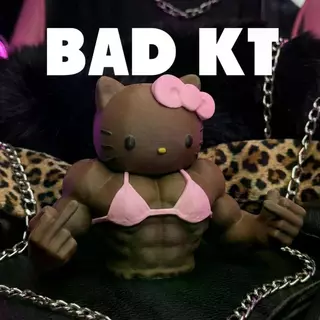 หนังสีดํา bad kitty bad kitty กล้ามเนื้อฟิตเนส Meihei Yabi อินเทรนด์เล่นเดสก์ท็อปตกแต่งเครื่องประดับรถ20260623