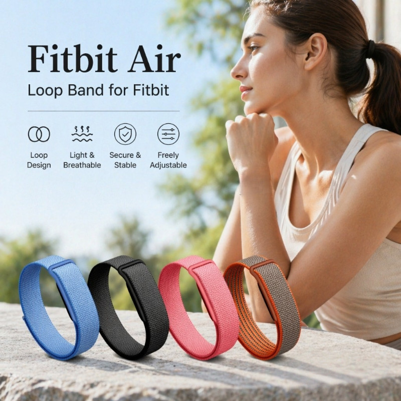 สําหรับ Fitbit Air Band ทอกีฬาไนลอนถักสายนาฬิกาสําหรับ Google Fitbit Air Loop สร้อยข้อมือสายรัดข้อมือระบายอากาศ
