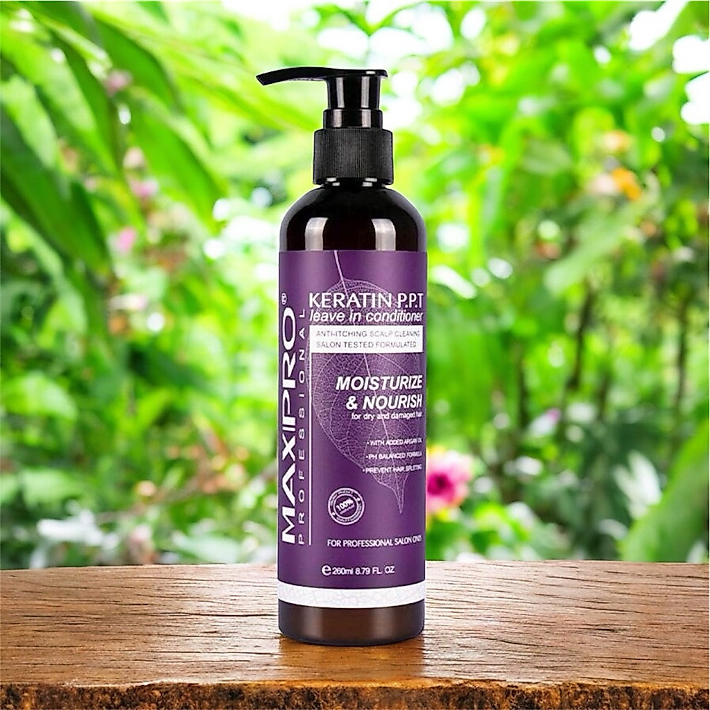 🌼Keratin🍒 P.P.T Maxipro 🇮🇹อาหารผม ชนิดไม่ต้องล้างออก 260 ml.