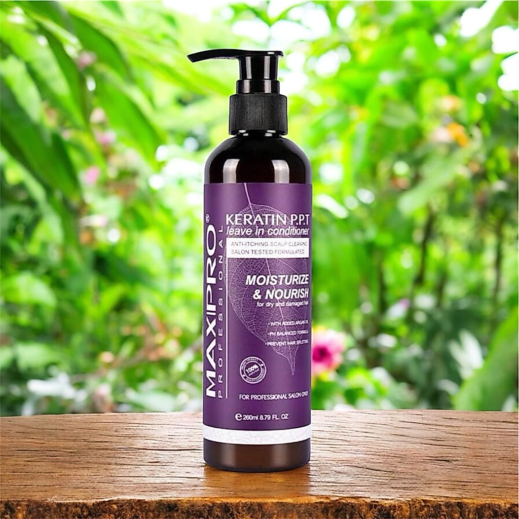 🌼Keratin🍒 P.P.T Maxipro 🇮🇹อาหารผม ชนิดไม่ต้องล้างออก 260 ml.