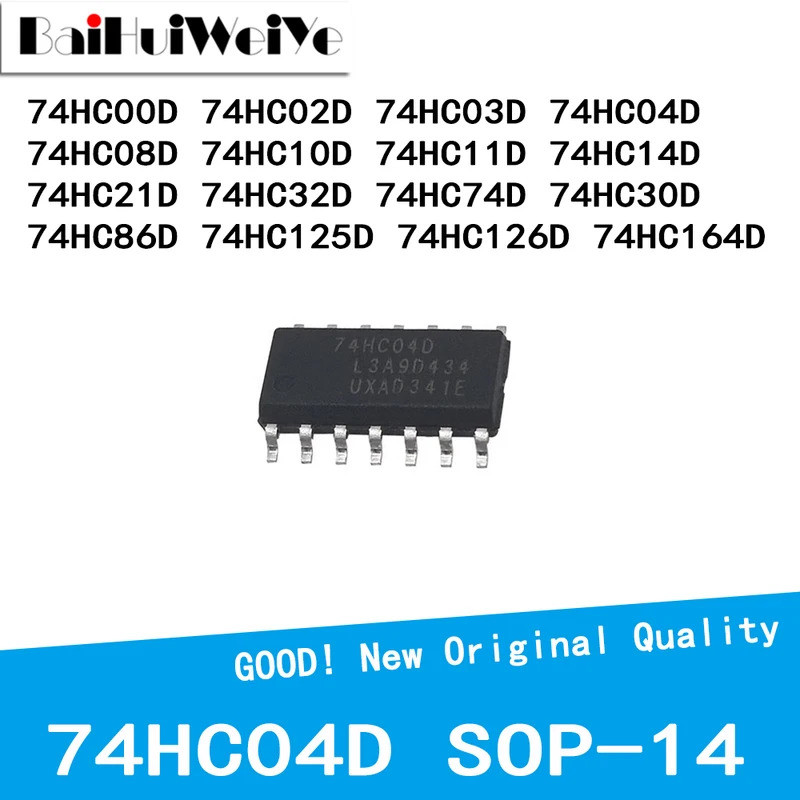 5PCS 74HC00D 74HC02D 74HC03D 74HC04D 74HC08D 74HC10D 74HC11D 74HC14D 74HC21D 74HC32D 74HC74D 74HC30D