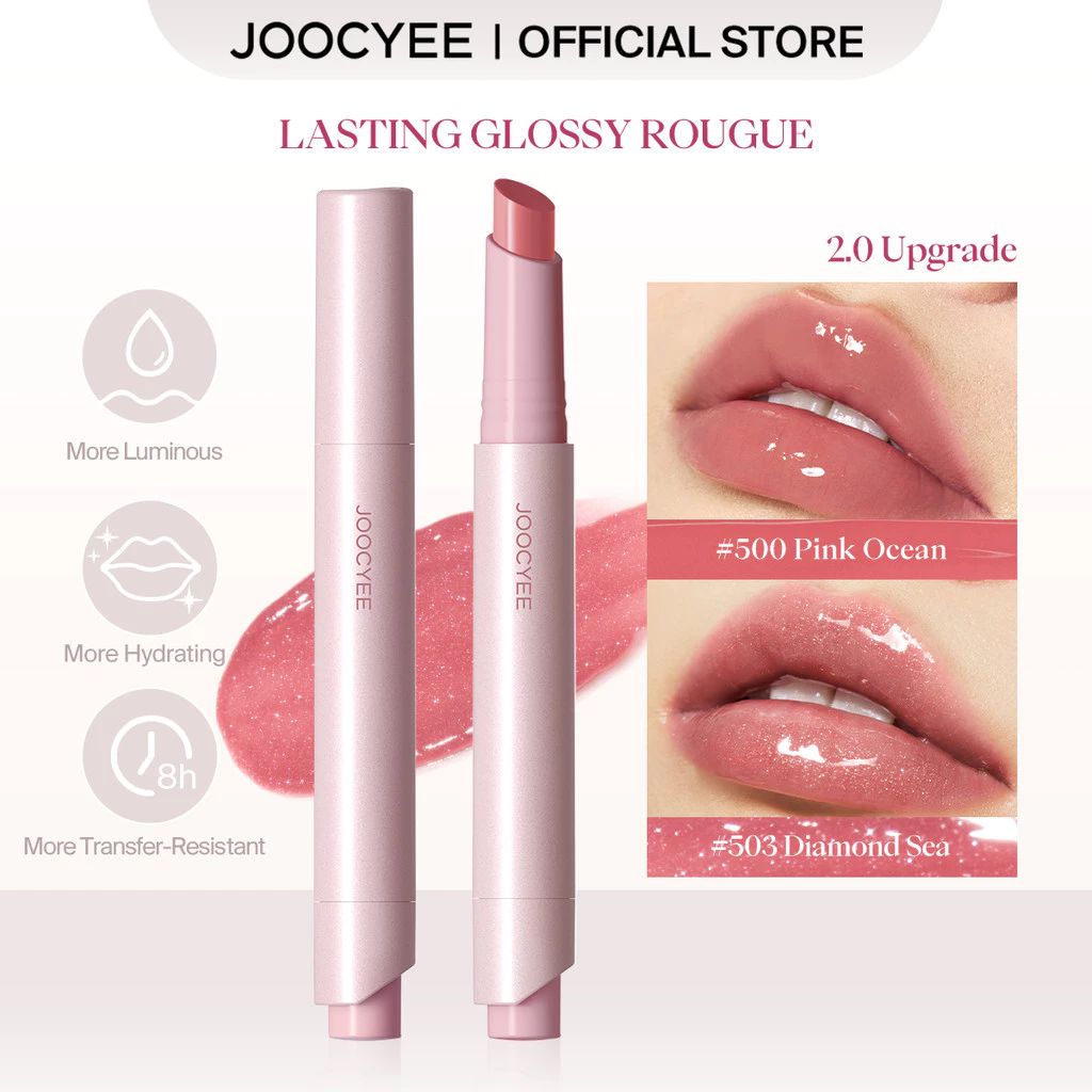 【second one get 50% off】JOOCYEE LASTING GLOSSY ROUGE ลิปสติกลิปกลอส ผิวโกลว์ ติดทนนาน ให้ความชุ่มชื้น