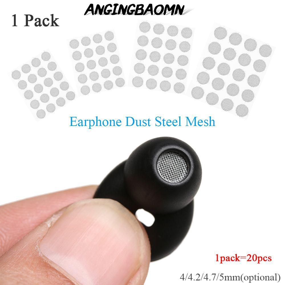 ANGINGBAOMN 20 ชิ้น/เซ็ต 4 มม.4.2 มม.4.7 มม.5 มม.ฝุ่น Self-adhere หูฟังชนิดใส่ในหูอะไหล่ชุดหูฟังเปลี่ยนกันฝุ่น