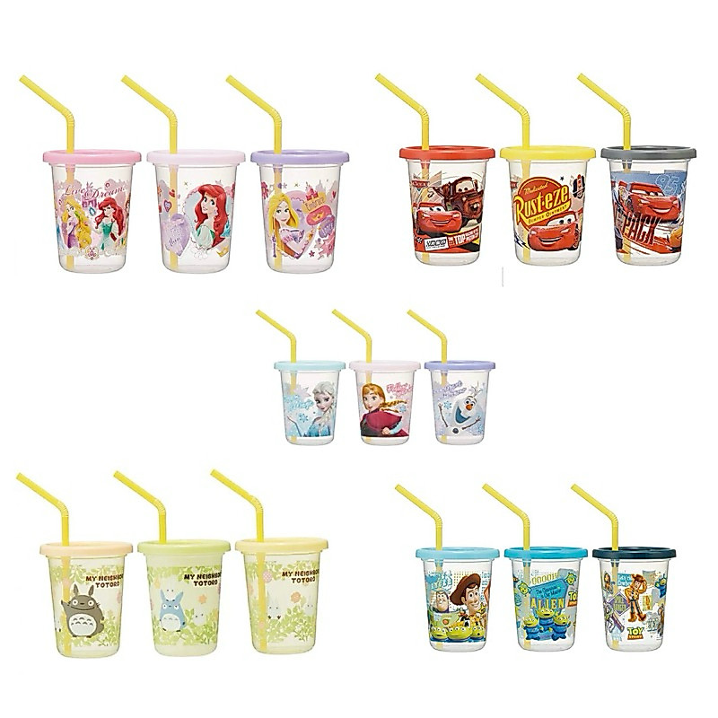 Skater Tumbler with Straw 230ml Made in JAPAN แก้วน้ำ พร้อมฝากันหก230 ml