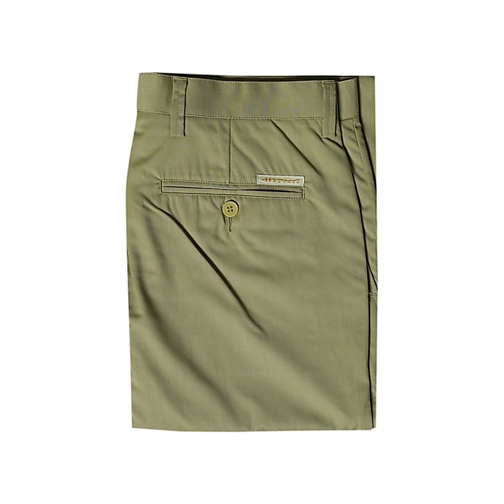 Hazard กางเกงทำงานขายาวไม่มีจีบ ผ้า WOOL(วูล) สีเบท
