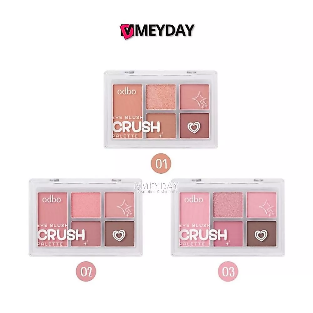 ODS04 odbo Eye Blush Crush Palette พาเลทอายแชโดว์และบลัชออน