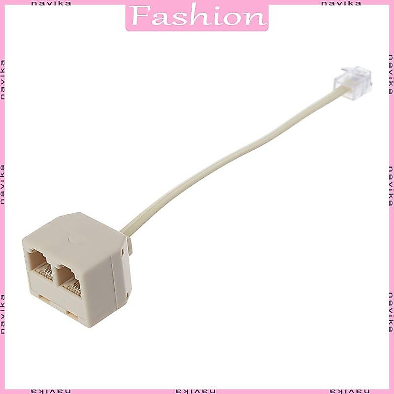 Nav โทรศัพท์ Splitter RJ11 6P4C 1 ชาย 2 หญิงอะแดปเตอร์ RJ11 ถึง RJ11 แยก