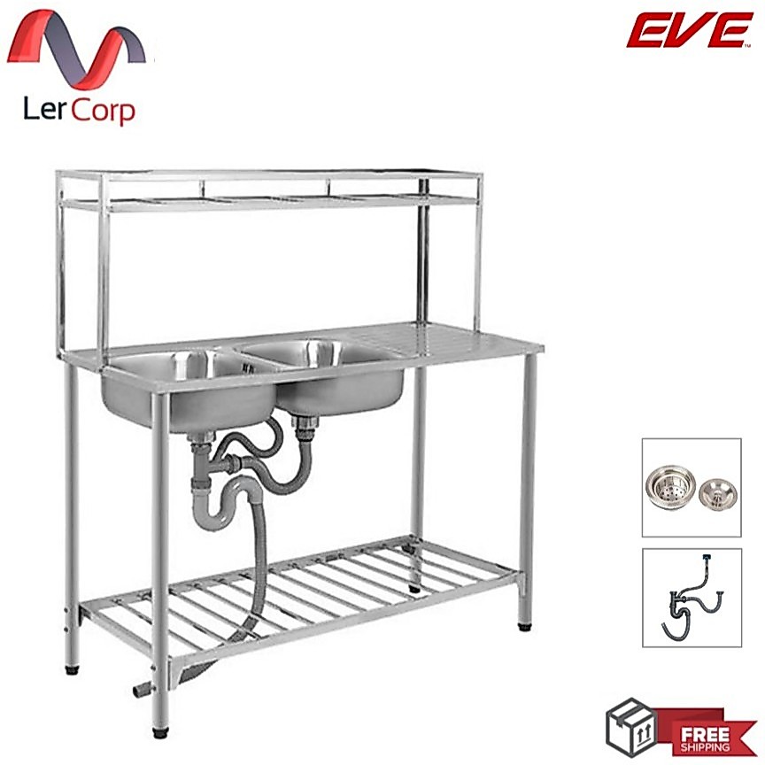 (Eve) ซิงค์ล้างจาน 1 หลุม 1 ที่พัก พร้อมขาตั้ง CRAFT TS 1200/500