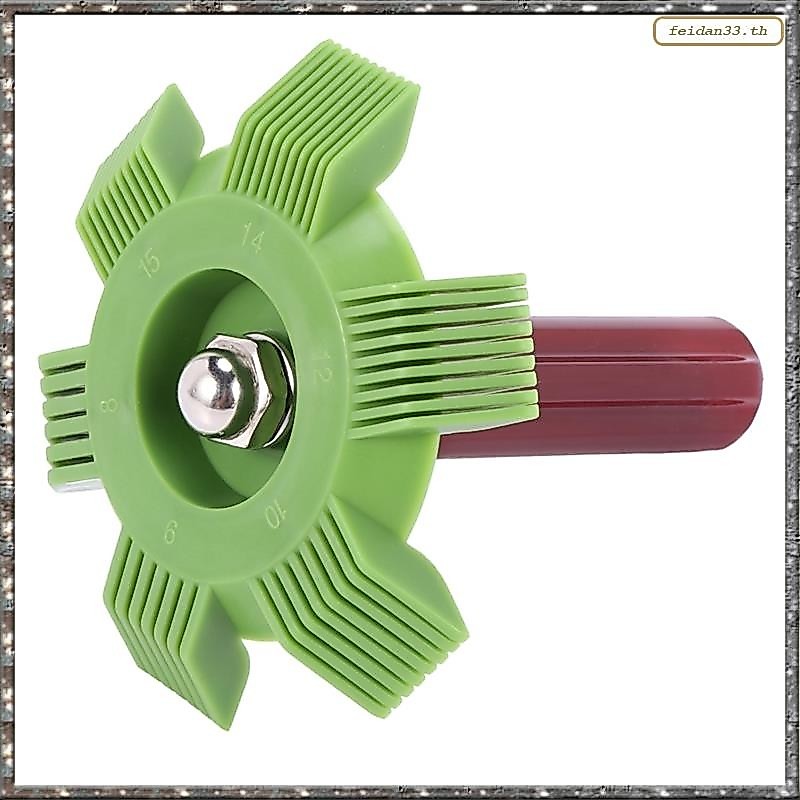 [LHY] เครื่องทําความเย็นรถยนต์รถยนต์ A/C คอนเดนเซอร์หม้อน้ําระเหย Fin Straightener Comb Rake Cleaner เครื่องมือสีเขียว
