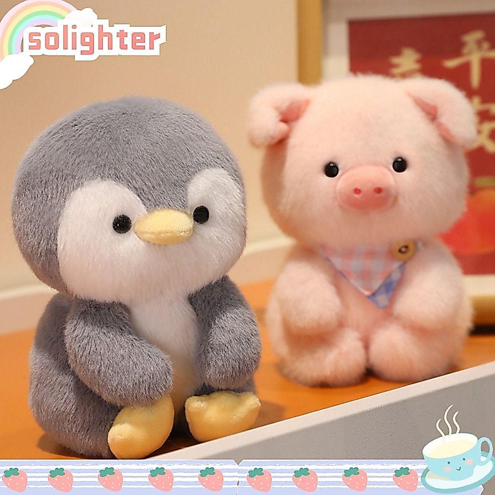 SOLIGHTER ตุ๊กตาสหาย ช้าง 16 ซม. หมอนตุ๊กตาหมีน่ารัก นุ่มพิเศษ ของเล่นตุ๊กตาสัตว์