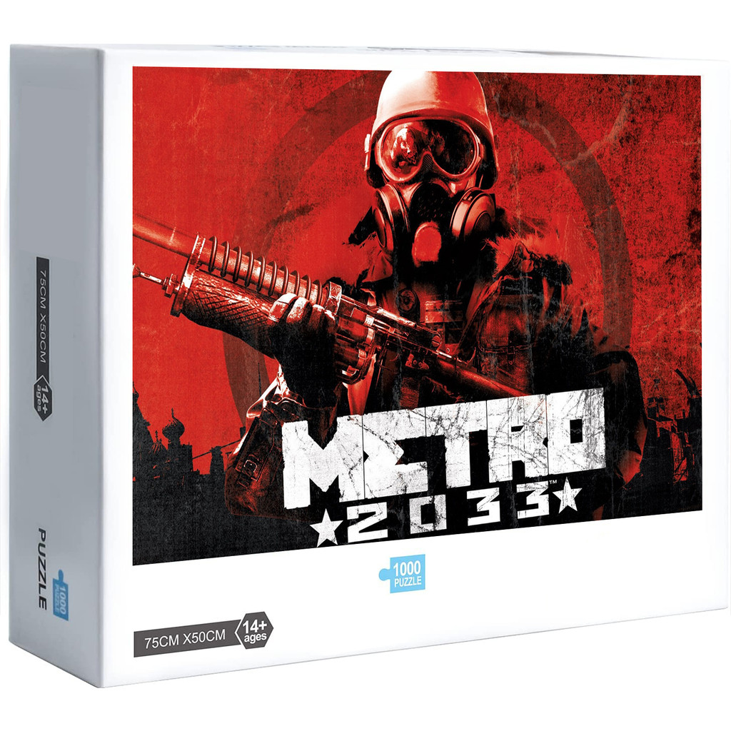 Metro 2033 หน้ากากป้องกันแก๊สพิษ Artyom อาวุธมือถือจิ๊กซอว์ปริศนา 300 500 1000 ชิ้นตกแต่งบ้านของขวัญ