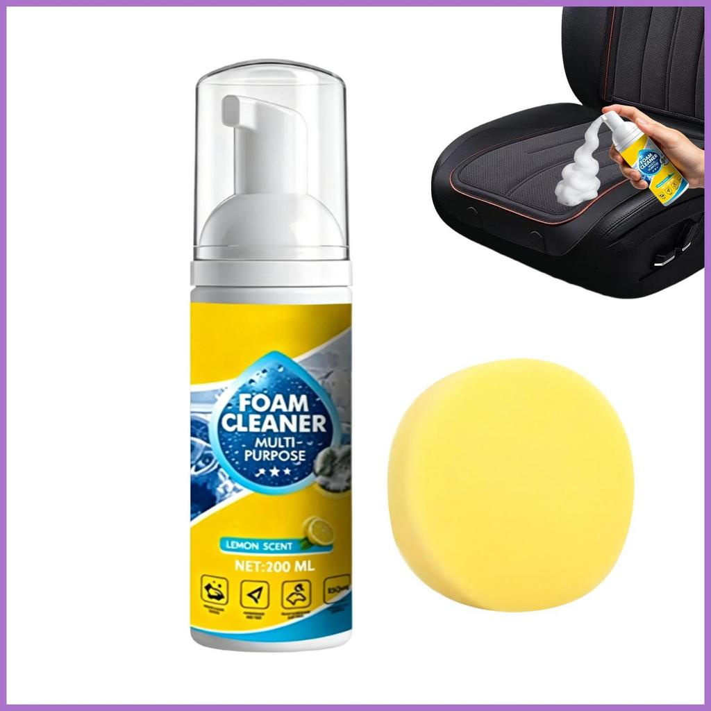 น้ํายาทําความสะอาดภายในรถยนต์ 200ml Foaming Fast-Acting Gentle Auto Dashboard Detailing Spray สําหรั