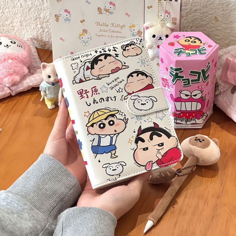 Crayon Shin-Chan a6 แผ่นจดบันทึกแบบหลวม ๆ สาวน่ารัก ๆ สมุดโน๊ต Crayon Shin-Chan มูลค่าสูง 26/6/25