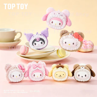 TOPTOY x Sanrio and Friends Fluffy Teddy Bear Series กล่องสุ่มพวงกุญแจตุ๊กตาผ้า ฟิกเกอร์สะสม ของขวัญวันเกิด กล่องสุ่มของเล่นตุ๊กตา (วัสดุไวนิลและผ้ากำมะหยี่)