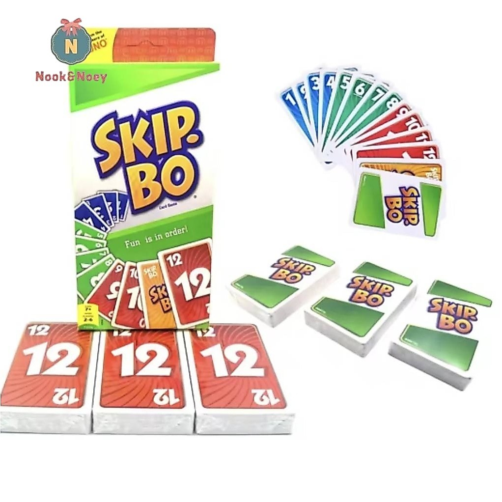 พร้อมส่ง Skip-Bo การ์ดเกมส์ สคิปโบ กล่องกระดาษ การ์ด 162 ใบ เล่นได้หลายคน เกมส์จับคู่ไพ่