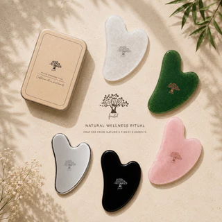 Forestal กัวซา หินเซอร์เพนทีน ยกกระชับ ลดบวม นวดหน้า Serpentine Gua Sha