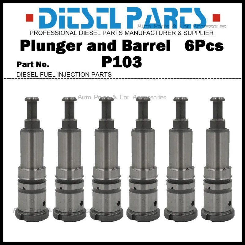 ชุดลูกสูบและถัง 6 ชิ้น P103 134151-2220 สําหรับ Komatsu PC / เครื่องยนต์ 6D125 S6D125 SA6D125 SAAA6D
