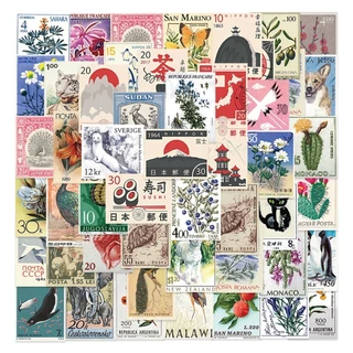 Retro Stamp Sticker (Only 1 Piece Randomly Not a Set) สติ๊กเกอร์แสตมป์ย้อนยุค【ส่งตรงจากญี่ปุ่น】