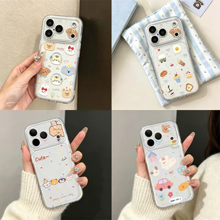 เหมาะสำหรับ IPhone 15 16 17 air 14 13 12 11 Pro Max 17 Pro 15 16 14 Plus เคสคอนนิ่ง ลายการ์ตูนน่ารัก สไตล์ฮิตกันกระแทก